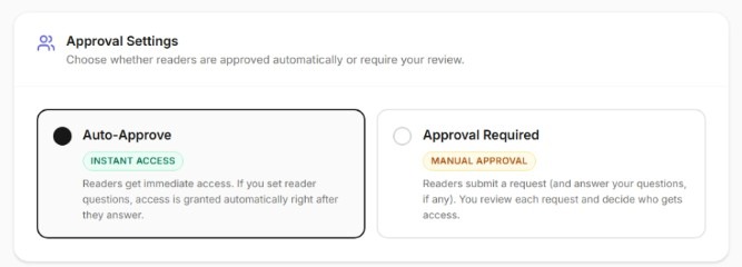 Choosing between Auto-Approve and Approval Required workflow